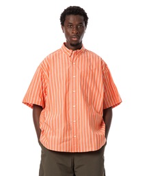 Sandinista（サンディニスタ）の「Stripe Oversized Pocket S/S Shirt / オーバーサイズサングラスポケット入りストライプ半袖シャツ（シャツ/ブラウス）」
