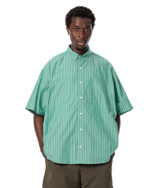 Stripe Oversized Pocket S/S Shirt / オーバーサイズサングラス