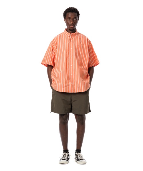 【り@bbc】stein 半袖シャツ M ストライプ stein(シュタイン) / 22SS/OVERSIZED SS SHIRT/半袖シャツ/M