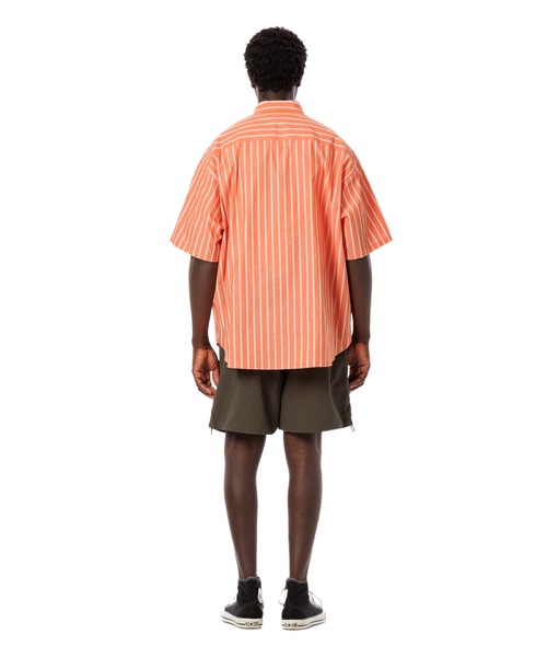 Sandinista（サンディニスタ）の「Stripe Oversized Pocket S/S Shirt / オーバーサイズサングラスポケット入りストライプ半袖シャツ（シャツ/ブラウス・メンズ・グリーン/レッド・MEDIUM/LARGE）」の13枚目の写真