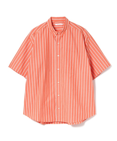 Sandinista（サンディニスタ）の「Stripe Oversized Pocket S/S Shirt / オーバーサイズサングラスポケット入りストライプ半袖シャツ（シャツ/ブラウス・メンズ・グリーン/レッド・MEDIUM/LARGE）」の16枚目の写真