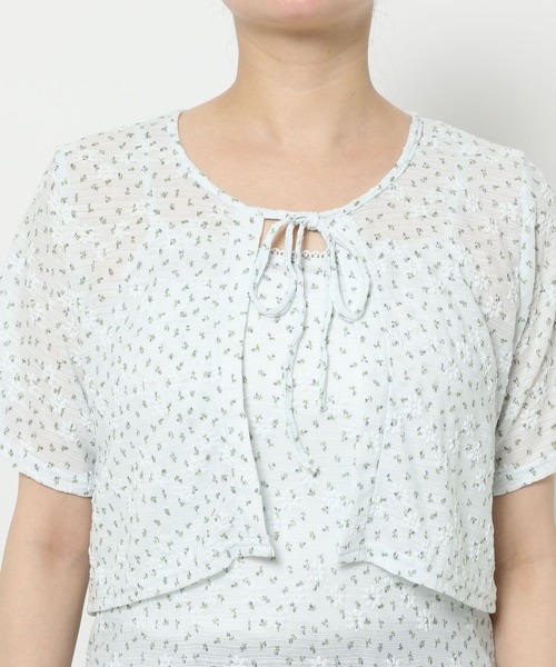 3.3 Field Trip （3.3フィールドトリップ）の「3.3 Field Trip／フラワープリントキャミカーディガン（Tシャツ/カットソー・レディース・ホワイト/ブルー・FREE）」の17枚目の写真