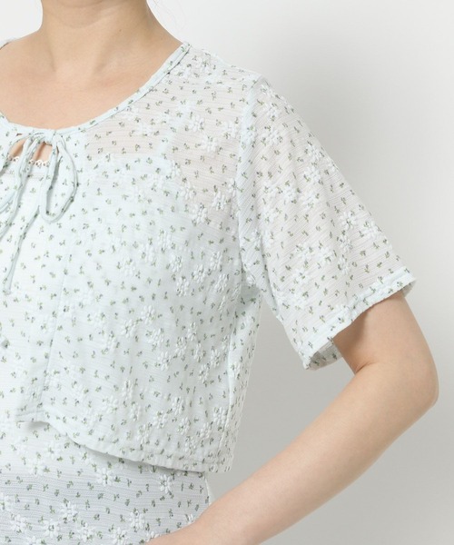 3.3 Field Trip （3.3フィールドトリップ）の「3.3 Field Trip／フラワープリントキャミカーディガン（Tシャツ/カットソー・レディース・ホワイト/ブルー・FREE）」の18枚目の写真