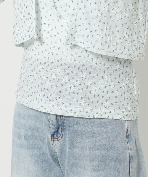 3.3 Field Trip （3.3フィールドトリップ）の「3.3 Field Trip／フラワープリントキャミカーディガン（Tシャツ/カットソー・レディース・ホワイト/ブルー・FREE）」の20枚目の写真