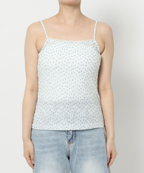 3.3 Field Trip （3.3フィールドトリップ）の「3.3 Field Trip／フラワープリントキャミカーディガン（Tシャツ/カットソー・レディース・ホワイト/ブルー・FREE）」の21枚目の写真