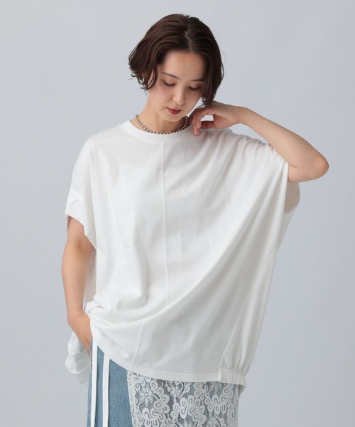 LEPSIM(レプシィム)の「バックギャザーチュニック 497472(チュニック・レディース・オフホワイト/イエロー/ブラック/チャコールグレー・FREE)」の2枚目の写真