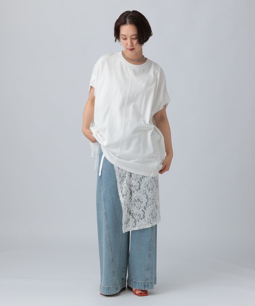 LEPSIM(レプシィム)の「バックギャザーチュニック 497472(チュニック・レディース・オフホワイト/イエロー/ブラック/チャコールグレー・FREE)」の8枚目の写真