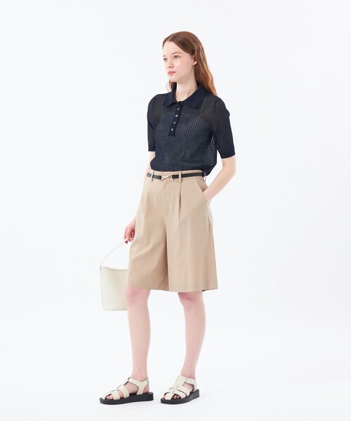 MACKINTOSH PHILOSOPHY(マッキントッシュ フィロソフィー)の「サマーリブポロニット(ニット/セーター・レディース・オレンジ/ダークネイビー/ブルー・36/38)」の10枚目の写真