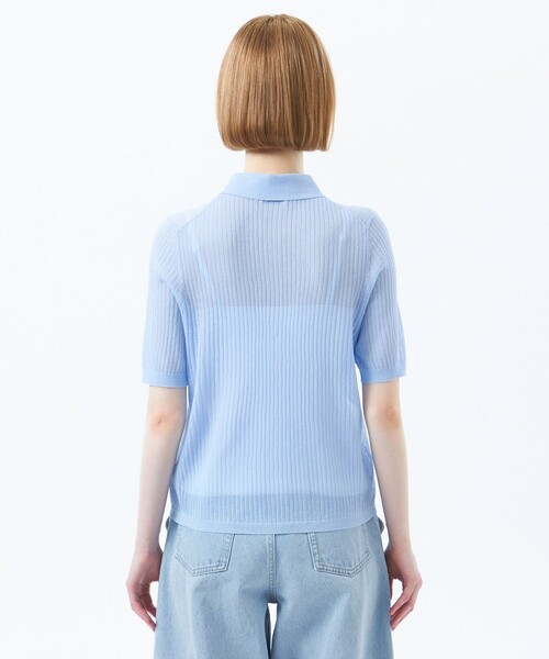 MACKINTOSH PHILOSOPHY(マッキントッシュ フィロソフィー)の「サマーリブポロニット(ニット/セーター・レディース・オレンジ/ダークネイビー/ブルー・36/38)」の14枚目の写真