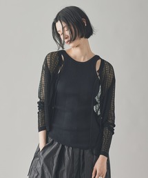 カレンソロジー　テンセルポリエステルギャザープルオーバーFサイズ　ライトブラウン 新品】カレンソロジー テンセルポリエステルギャザープル