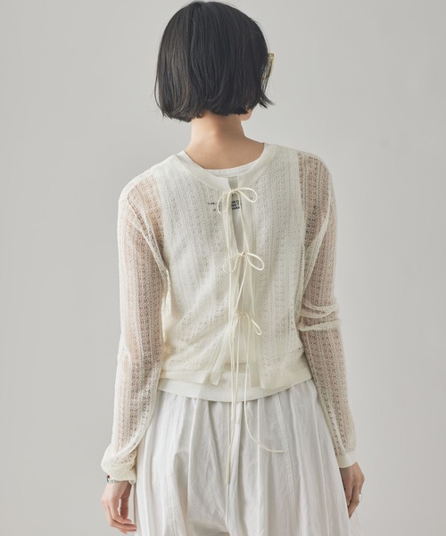 Curensology レースニットプルオーバー美品 Curensology(カレンソロジー)/レース編みニットプルオーバー