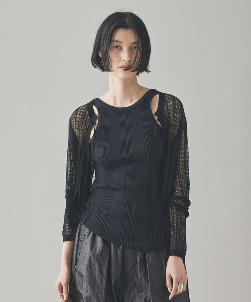 レース編みニットプルオーバー　カレンソロジー Curensology(カレンソロジー)/レース編みニットプルオーバー
