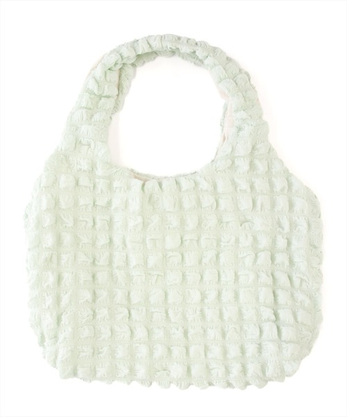 clear（クリア）の「ポップコーントートバッグ［通勤 通学 デイリー 推し活］≪SS新作≫（トートバッグ・レディース・ミント/ブラック/オフホワイト・F）」の3枚目の写真