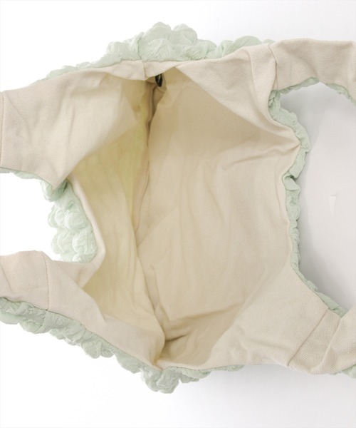 clear（クリア）の「ポップコーントートバッグ［通勤 通学 デイリー 推し活］≪SS新作≫（トートバッグ・レディース・ミント/ブラック/オフホワイト・F）」の5枚目の写真