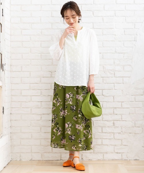 ブラウス シャツ KAFFE ハートジャカードシャツ レディース セール】KAFFE ハートジャカードシャツ（シャツ/ブラウス