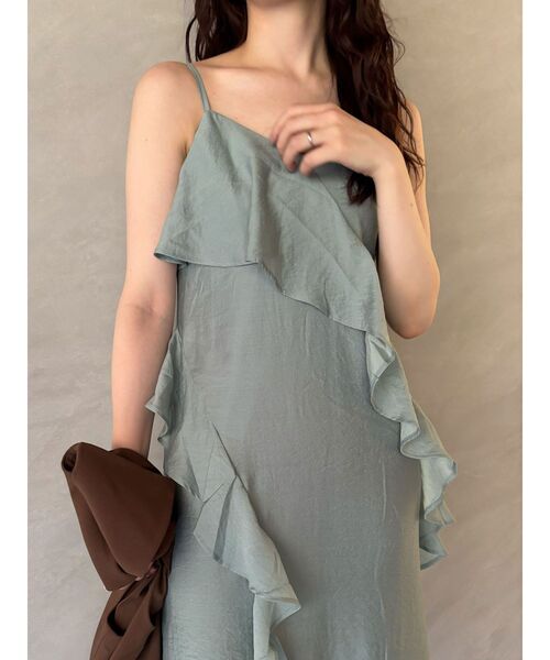 LAGUNAMOON（ラグナムーン）の「ラッフルフリルキャミワンピース（ワンピース・レディース・チャコールグレー/アイボリー/ミント・MEDIUM/SMALL）」の21枚目の写真