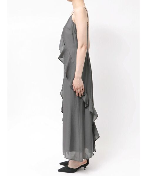 LAGUNAMOON（ラグナムーン）の「ラッフルフリルキャミワンピース（ワンピース・レディース・チャコールグレー/アイボリー/ミント・MEDIUM/SMALL）」の7枚目の写真