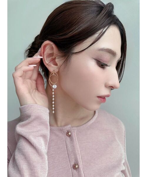 RESEXXY(リゼクシー)の「ポイントビジューフープピアス(ピアス(両耳用)・レディース・シルバー/ゴールド・FREE)」の13枚目の写真