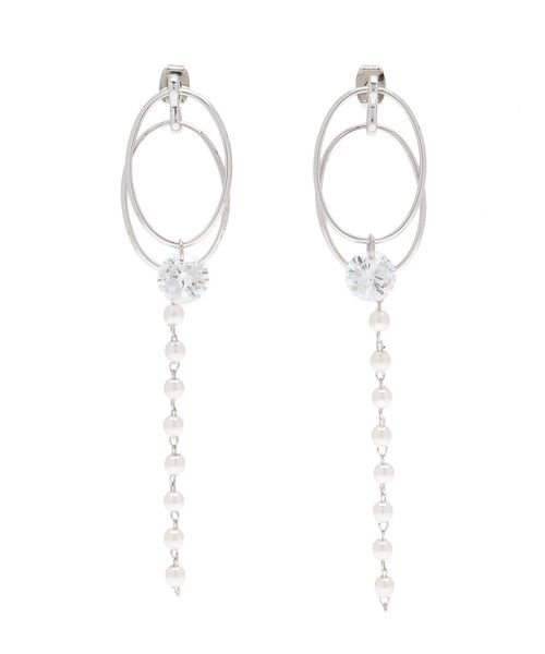 RESEXXY(リゼクシー)の「ポイントビジューフープピアス(ピアス(両耳用)・レディース・シルバー/ゴールド・FREE)」の4枚目の写真