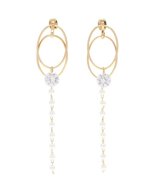 RESEXXY(リゼクシー)の「ポイントビジューフープピアス(ピアス(両耳用)・レディース・シルバー/ゴールド・FREE)」の3枚目の写真