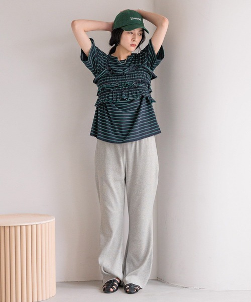 LOWRYS FARM（ローリーズファーム）の「フリルビスチェセットＴＥＥ　571415（Tシャツ/カットソー・レディース・アイボリー/ブラウン/ネイビー/ブラック・FREE）」の19枚目の写真