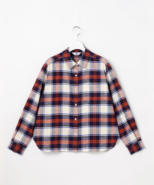 J.PRESS Ladies(J.プレス レディス)の「コットン起毛タータンチェック ショート丈 シャツ ブラウス(シャツ/ブラウス・レディース・アイボリー系3/ブラック系3/ネイビー系3・XS)」の13枚目の写真