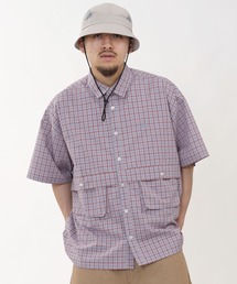 keboz ビック　チェックシャツ ケボズ 【EXCLUSIVE】 KEBOZ CHECK BIG SHIRTS D.BROWN/BLUE