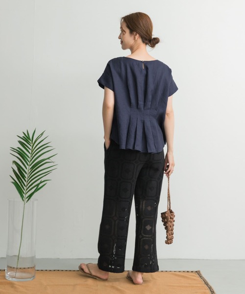 専用　ビアズリー　スキッパー　バックタックリネンブラウス　美品☆ 専用 ビアズリー スキッパー バックタックリネンブラウス 美品