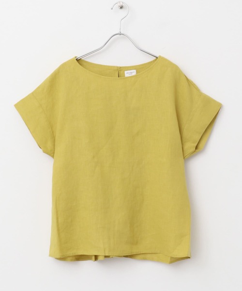 URBAN RESEARCH DOORS（アーバンリサーチドアーズ）の「リネンバックタックブラウス（シャツ/ブラウス・レディース・オフホワイト/パープル系その他/マスタード/ネイビー・MEDIUM）」の18枚目の写真