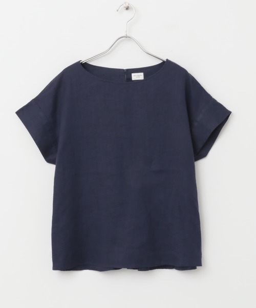 極美品　アーバンリサーチドアーズ　リネンバックタックブラウス　ネイビー セール】リネンバックタックブラウス（シャツ/ブラウス）｜URBAN