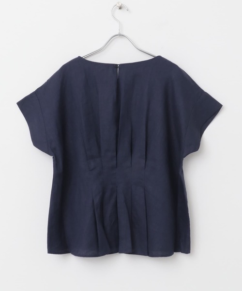 URBAN RESEARCH DOORS（アーバンリサーチドアーズ）の「リネンバックタックブラウス（シャツ/ブラウス・レディース・オフホワイト/パープル系その他/マスタード/ネイビー・MEDIUM）」の21枚目の写真