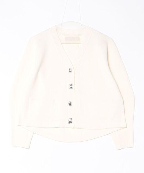 Marilyn Moon(マリリンムーン)の「cocoon sleeve bijou cardigan(カーディガン/ボレロ・レディース・グリーン系その他/ブラック/アイボリー・FREE)」の5枚目の写真