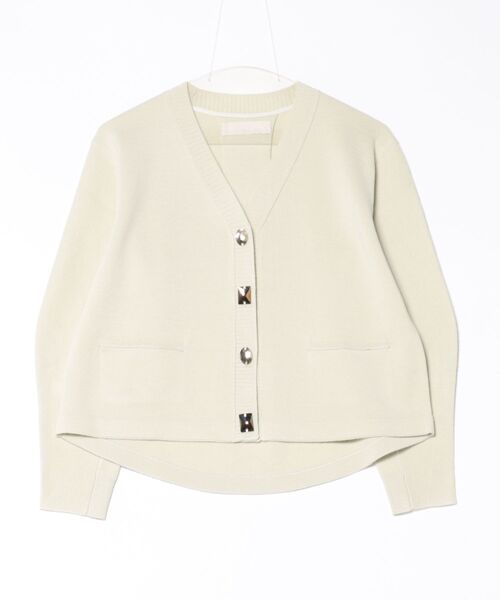 Marilyn Moon(マリリンムーン)の「cocoon sleeve bijou cardigan(カーディガン/ボレロ・レディース・グリーン系その他/ブラック/アイボリー・FREE)」の4枚目の写真