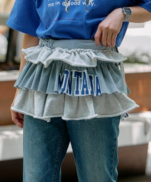 etsinta(エシンタ)の「etsintaスウェットフリル巻きミニスカート(スカート・レディース・グレー・ONE SIZE)」の1枚目の写真