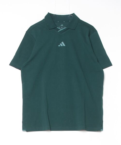 adidas - 【adidas GOLF/アディダス】Vネック ツイストニット半袖シャツ・L薄緑 adidas｜【公式】アディダス adidas 【オリジナルスゴルフ