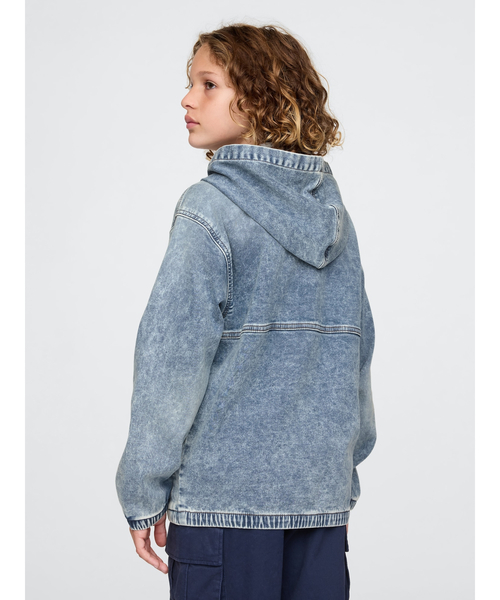 セール】ウルトラソフトデニム フード付きジャケット (キッズ)（その他