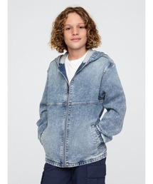 GAP（ギャップ）の「ウルトラソフトデニム フード付きジャケット (キッズ)（その他アウター・キッズ）」