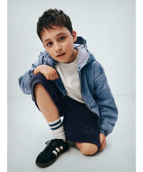 GAP（ギャップ）の「ウルトラソフトデニム フード付きジャケット (キッズ)（その他アウター・キッズ・ライトインディゴブルー・110cm/120cm/130cm/140cm/150cm/160cm）」の5枚目の写真
