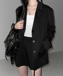 me+em select(~[ZNg)́y ZbgAbv zI[o[TCYe[[hWPbg  nCEGXg~jXJp SET ^ oversize tailored jacket &  high waist mini skirt pants SET(ZbgAbv)