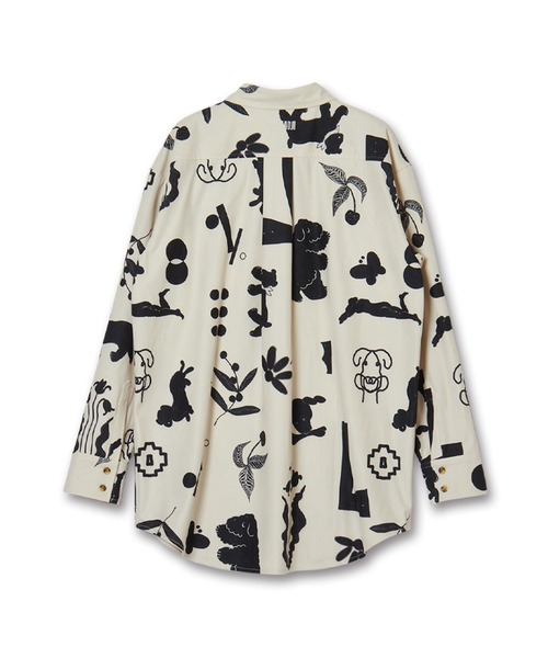 Common Noun(コモン ナウン)の「“CAT”&“DOG” Kana Akiyama コーデュロイシャツ(シャツ/ブラウス・レディース・マルチ・M/L)」の2枚目の写真