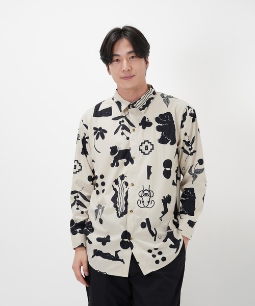 Common Noun(コモン ナウン)の「“CAT”&“DOG” Kana Akiyama コーデュロイシャツ(シャツ/ブラウス・レディース・マルチ・M/L)」の10枚目の写真