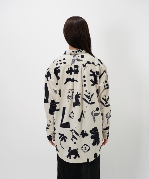 Common Noun(コモン ナウン)の「“CAT”&“DOG” Kana Akiyama コーデュロイシャツ(シャツ/ブラウス・レディース・マルチ・M/L)」の9枚目の写真
