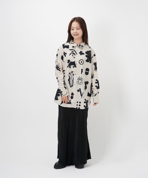 Common Noun(コモン ナウン)の「“CAT”&“DOG” Kana Akiyama コーデュロイシャツ(シャツ/ブラウス・レディース・マルチ・M/L)」の13枚目の写真