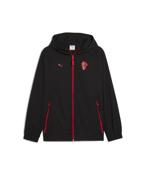 【希少 正規品】ACミラン PUMA ジャージ セットアップ XL 赤黒 公式 PUMA（プーマ） ジャージ メンズ サッカー ACミラン キング アンセム