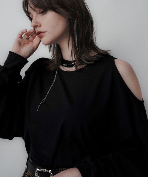 HARE（ハレ）の「カットアウトビッグTシャツ(HARE)（Tシャツ/カットソー・レディース・ブラック/パープル・FREE）」の13枚目の写真