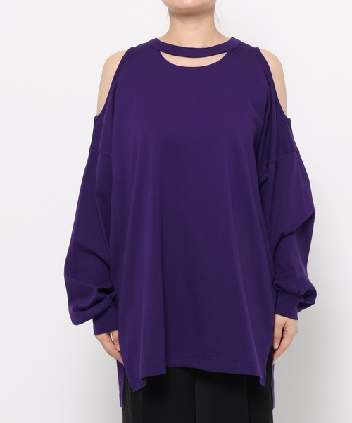 HARE（ハレ）の「カットアウトビッグTシャツ(HARE)（Tシャツ/カットソー・レディース・ブラック/パープル・FREE）」の19枚目の写真