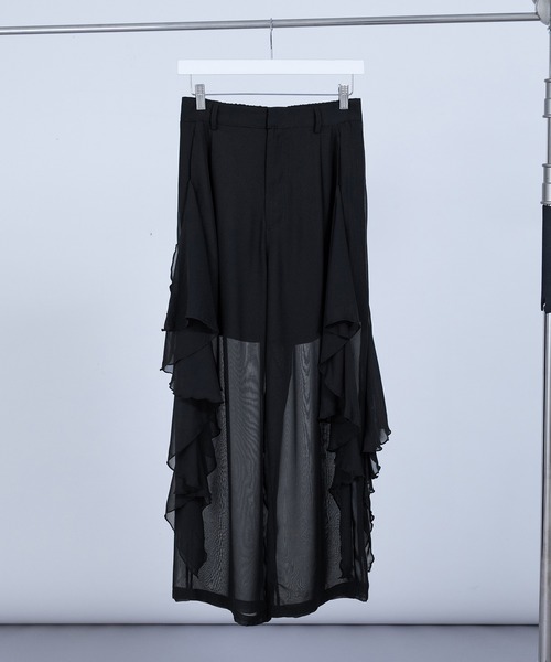 Ellno de Mavie ラッフルデザインシアーワンピース ラッフルデザインシアーワンピース（シャツワンピース）｜Ellno