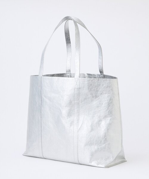 THE PAUSE（ザ ポーズ）の「【THE PAUSE】ペーパートート L（トートバッグ・レディース・シルバー・FREE）」の5枚目の写真