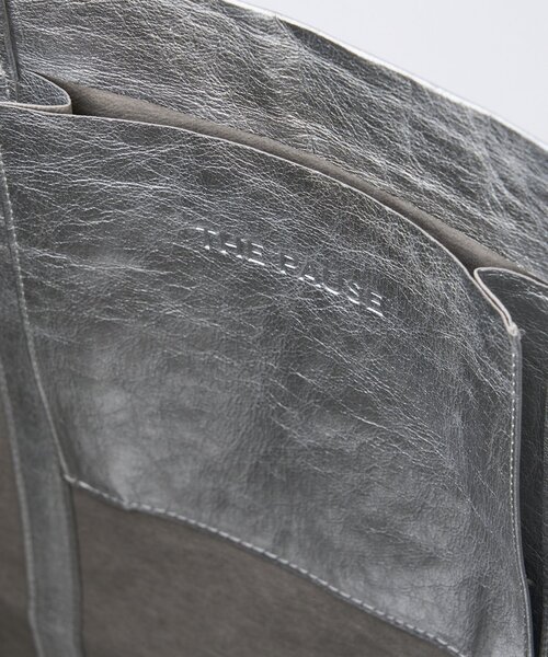 THE PAUSE（ザ ポーズ）の「【THE PAUSE】ペーパートート L（トートバッグ・レディース・シルバー・FREE）」の9枚目の写真