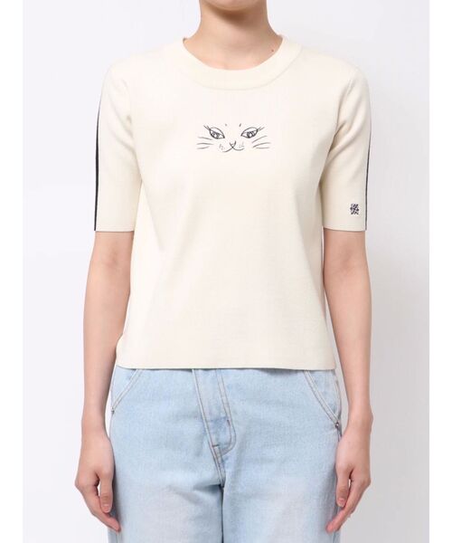 LAGUNAMOON（ラグナムーン）の「LAGUNA CATラインニットプルオーバー（ニット/セーター・レディース・ブラック/アイボリー・FREE）」の19枚目の写真